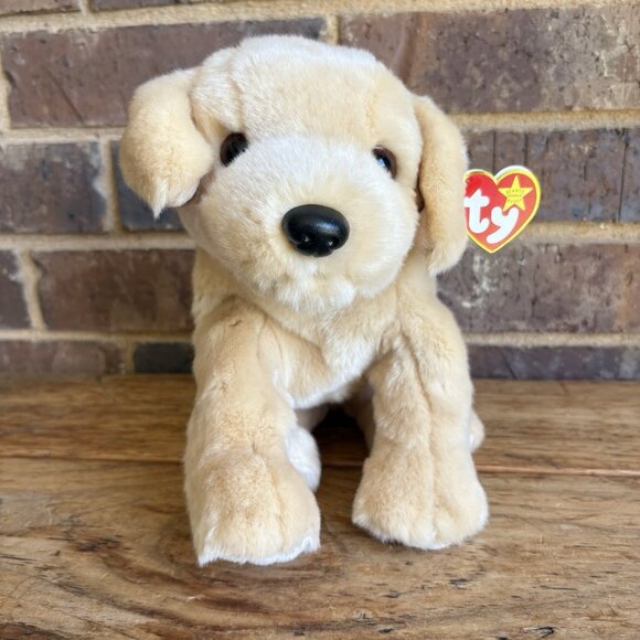 Ty Beanie Buddy Fetch the Golden Retriever Yellow Lab Dog Plush 1999 - Picture 1 of 15